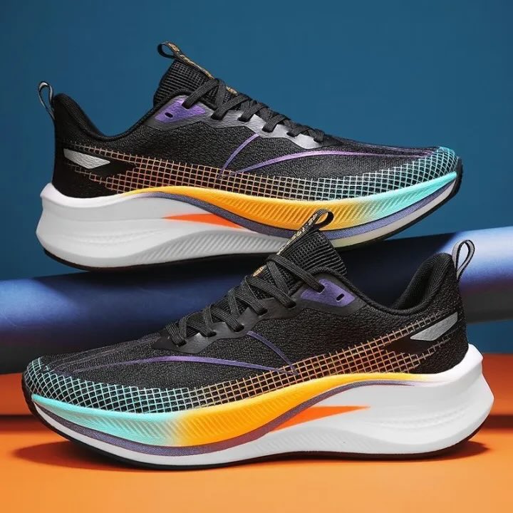 R&O.Sto Running Shoes For Men Breathable and Shock-Resistant Sole Sneakers Fitness Flats Fashion Casual Walking Shoes